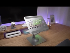 270*245*70MM silberner justierbarer ergonomischer Aluminiummetalllaptop-Stand mit gelüftetem Entwurf