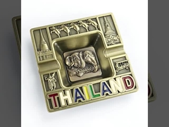 Stylische tragbare Schlüsselkette 118mm Metall Aschenbecher aus recycelten Materialien