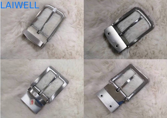 34MM weibliche Silber-Farbmetallgürtelschnalle Edelstahl-304 mit Schrauben