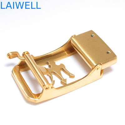 Kundenspezifischer Edelstahl-automatische Gürtelschnalle der Mode Lucury-Entwurfs-Goldfarbe3.5cm