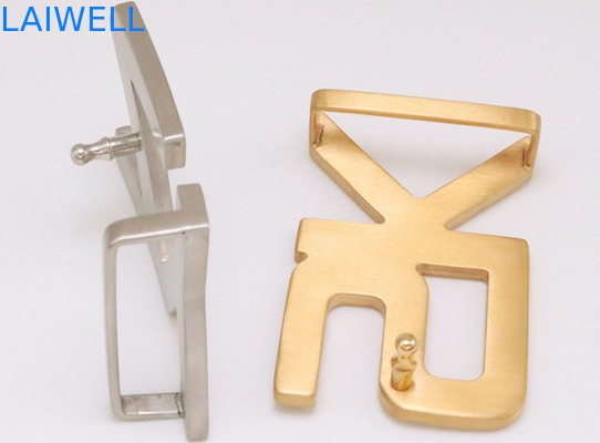 35MM kundenspezifischer Buchstabe-Art-leichter Edelstahl-glatte Metallgürtelschnallen für Bügel