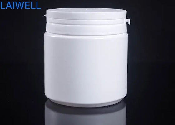 Luftdichtes modernes weißes rundes Milchpulver der Speicherflaschen-500ML rüttelt HDPE Plastikbehälter mit Riss weg von der Kappe