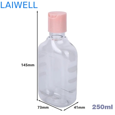 73*41*145MM 250ML Eco HAUSTIER Quadrat-transparente Lotions-Flaschen-wiederverwendbare Plastikbehälter für Hauptorganisation