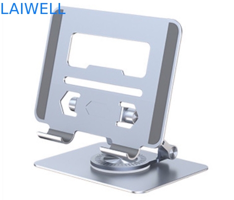 360 Grad-Rotations-tragbarer silberner Laptop-Halter für bis 17-Zoll-Bildschirme