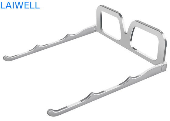 Fertigen Sie Glas-Notizblock-Halter-faltbaren silbernen Aluminiummetalllaptop-Stand kundenspezifisch an