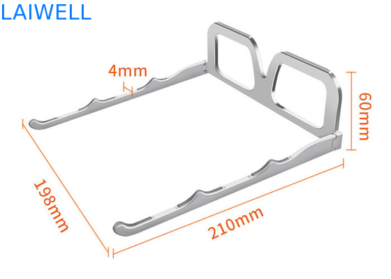 Fertigen Sie Glas-Notizblock-Halter-faltbaren silbernen Aluminiummetalllaptop-Stand kundenspezifisch an