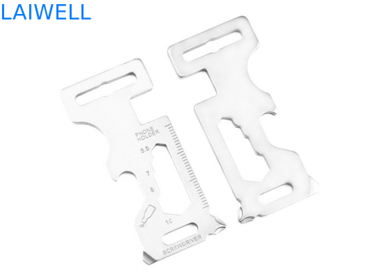 Außenpräzisions-Punchstamping 70MM Sandblasen Multifunktionsstahlflaschenöffner EDC-Toolkarte
