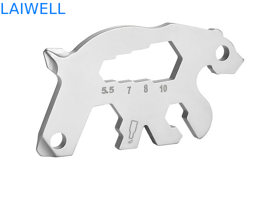 55 mm Leichtgewicht und Tierentwurf Metallflaschenöffner Dauerhafter Artikel Edelstahl Mehrzweck-EDC-Toolkarte