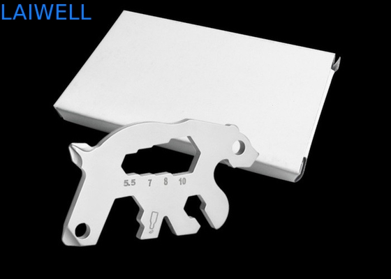 55 mm Leichtgewicht und Tierentwurf Metallflaschenöffner Dauerhafter Artikel Edelstahl Mehrzweck-EDC-Toolkarte