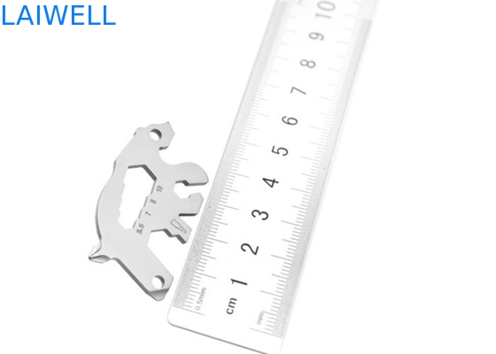 55 mm Leichtgewicht und Tierentwurf Metallflaschenöffner Dauerhafter Artikel Edelstahl Mehrzweck-EDC-Toolkarte