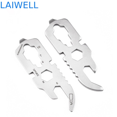 420 Edelstahl 60MM Mehrzweck-EDC-Werkzeugkarte Präzisionssandstrahlen Silbermetallflaschenöffner