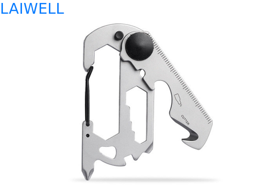 74*35*6MM Präzisions Sandstrahlen 420 Edelstahl Mini Mehrzweck EDC Werkzeugkarte Silber Metall Flaschenöffner