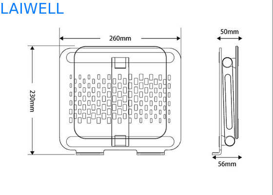 260*230*56MM Portable Silber Klapphebe Aluminium verstellbar Laptop Kühlstand für Schreibtisch
