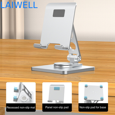 95*132*44MM Neueste Luxus-Design Portable 360-Grad-Rotation Silber Aluminium Klapptelefonhalter