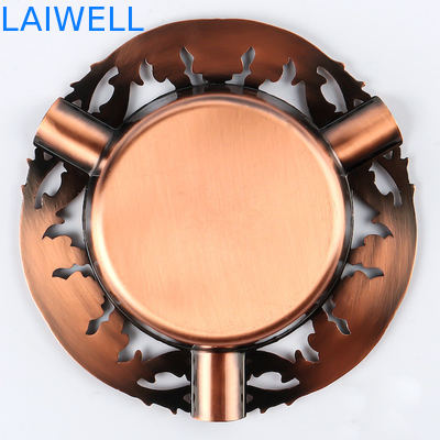 108*109MM Personalisierte Druckguss Zinklegierung Zylindrische Metalltasche Aschenbecher mit Plattierung