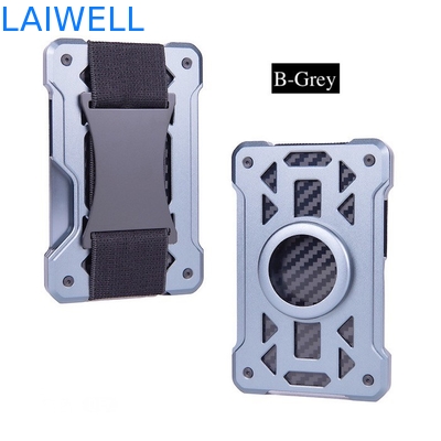 60*10*94MM Multifunktionales 10-in-1-Aluminium-Kartenportemonnaie mit Lasergravur und anodisierter Veredelung