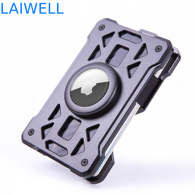 60*10*94MM Multifunktionales 10-in-1-Aluminium-Kartenportemonnaie mit Lasergravur und anodisierter Veredelung