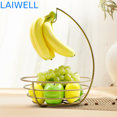 Hochverkauftes Metall Haushaltsgeschirr 37*27CM Champagner Backlack Eisen Kreatives Obstplatten mit individuellem Design