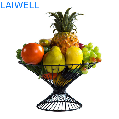 27.5*15*15CM Luxus Schwarzer Backlack Eisen Obstkorb Metall Haushaltswaren Hitzebeständigkeit und langlebige Haltbarkeit