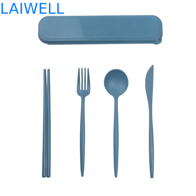 Leichtgewichtige Öko-Tischwaren Zubehör Lebensmittel-Grad Weizen Strohfaser 4-PC Flatware Set für hohe Temperaturen