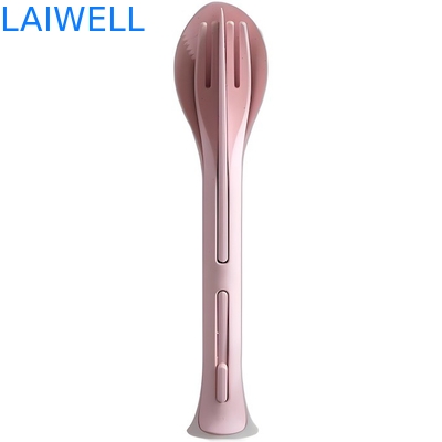 170*40MM Multifunktionales Weizenstroh Pink 3-in-1 Flatware Set Wiederverwendbares Öko-Tischgeschirr Zubehör Leichtgewicht und geeignet zum Essen Kann mehrfach verwendet werden Und leicht zu tragen und zu lagern
