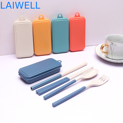 Portable 5-PC Grünweizenstrohfaser Besteck Set Vielseitig biologisch abbaubar Esswaren Zubehör nachhaltig und geeignet für heiße und kalte Mahlzeiten