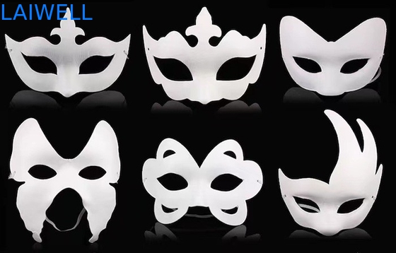 Langlebige, nachhaltige, weißfarbige Bagasse-Maske für wiederverwendbare und umweltfreundliche Verwendung