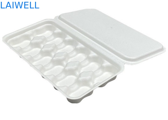 Weiße Farbe Nachhaltige Bagasse Kaffeeschale Box ungiftig und sicher für Lebensmittel Kontakt biologisch abbaubar EcoPack Zubehör mit kundenspezifischer Marke