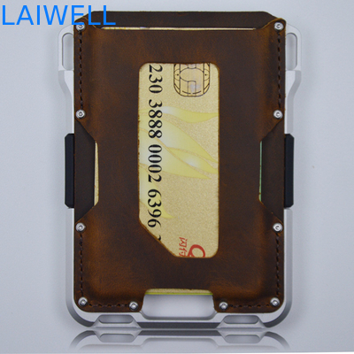 EXW Lieferfrist Aluminiumkarten-Brieftasche mit Silikonband und Luxusdesign