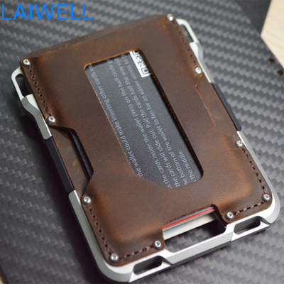 EXW Lieferfrist Aluminiumkarten-Brieftasche mit Silikonband und Luxusdesign