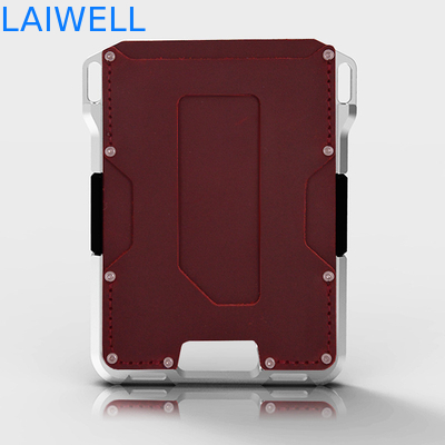 EXW Lieferfrist Aluminiumkarten-Brieftasche mit Silikonband und Luxusdesign
