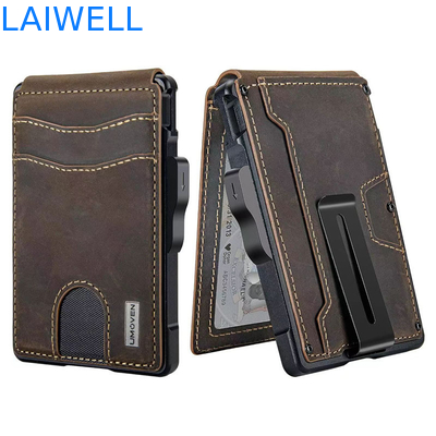 11.2*7.4*1.7cm Schwarz Hochkapazitäts-Aluminium-RFID-Kartenhalter hält bis zu 12 Karten perfekt für Geschäftsreisen