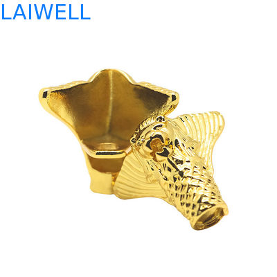 Kundenspezifische Präzisions-Druckguss-Handwerkskunst aus Zinklegierung, goldfarbene Aluminium-Desktop-Ornamente