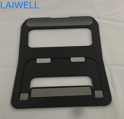 Schwarzer 230*210*4mm Macbook Metallstand-anodisierender Aluminiumlaptop-Behälter
