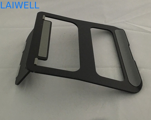 Schwarzer 230*210*4mm Macbook Metallstand-anodisierender Aluminiumlaptop-Behälter
