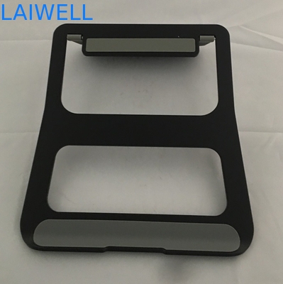 Schwarzer 230*210*4mm Macbook Metallstand-anodisierender Aluminiumlaptop-Behälter