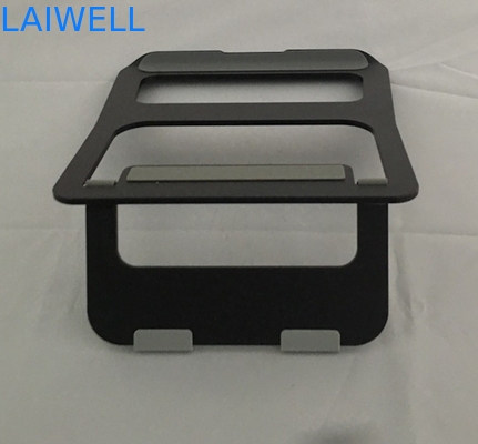 Schwarzer 230*210*4mm Macbook Metallstand-anodisierender Aluminiumlaptop-Behälter