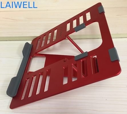 Roter Leichtgewichtler-tragbarer Metalllaptop-Stand Ipad SGS 4mm, das Stand liest