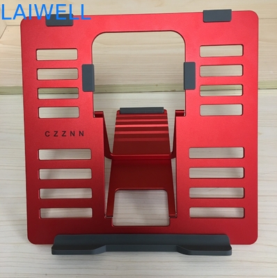 Roter Leichtgewichtler-tragbarer Metalllaptop-Stand Ipad SGS 4mm, das Stand liest