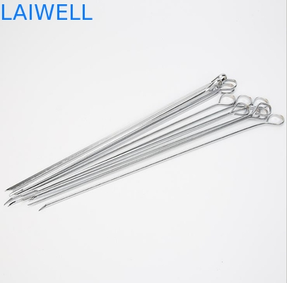 Flacher breiter 16,8“ wiederverwendbarer grillender Kebab SGS spießt Metallkebab-Stöcke auf