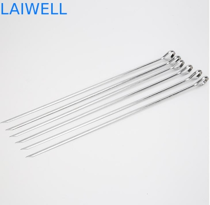 Flacher breiter 16,8“ wiederverwendbarer grillender Kebab SGS spießt Metallkebab-Stöcke auf