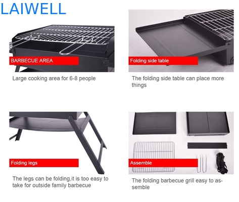Chromstahl-Grill des Leichtgewichtler-45*30*30cm grillt tragbare kampierende Grill Grills