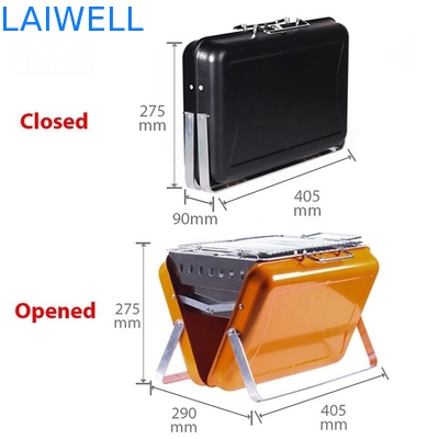 40.5*27.5*9cm Chromstahl tragbaren kampierenden Oven Foldable Charcoal Grill