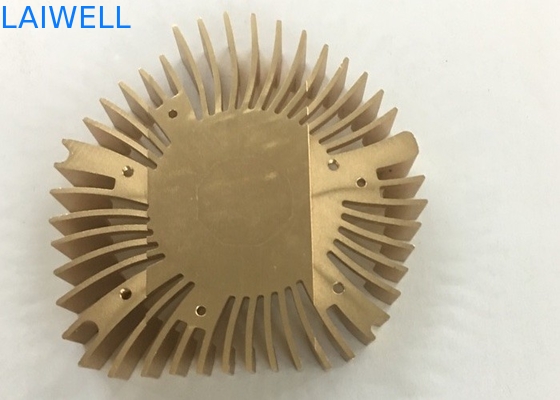 Customzied-Aluminium 6061 CNC asphaltieren das Stempeln Anodisierungsgoldlaptop-CPU-Kühlvorrichtung