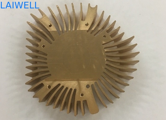 Customzied-Aluminium 6061 CNC asphaltieren das Stempeln Anodisierungsgoldlaptop-CPU-Kühlvorrichtung