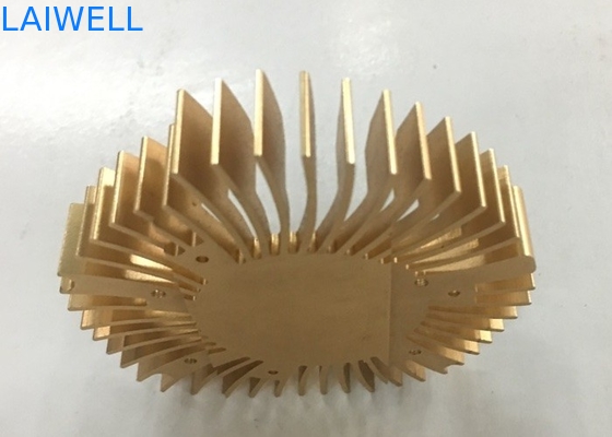 Customzied-Aluminium 6061 CNC asphaltieren das Stempeln Anodisierungsgoldlaptop-CPU-Kühlvorrichtung