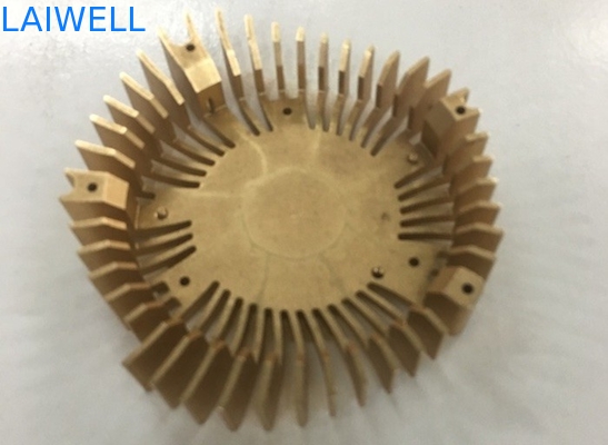 Customzied-Aluminium 6061 CNC asphaltieren das Stempeln Anodisierungsgoldlaptop-CPU-Kühlvorrichtung