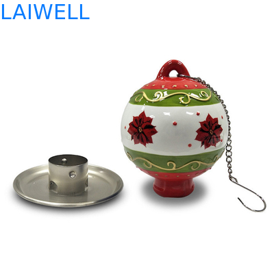 Keramische Weihnachtsball-Metallvogel-Zufuhr im Freien mit überzogener stempelnder Eisen-Nahrungsmittelplatte