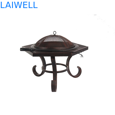 Hexagon formen Edelstahl-Holzkohle Grills, die im Freien tragbare Grill-Feuer-Grube malten