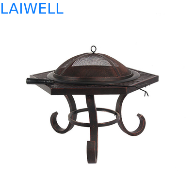 Hexagon formen Edelstahl-Holzkohle Grills, die im Freien tragbare Grill-Feuer-Grube malten